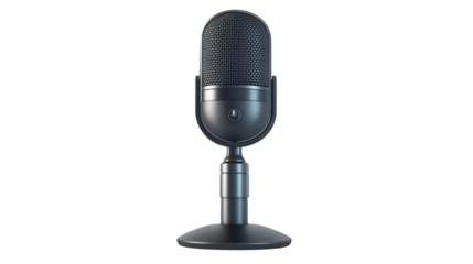 microphone isolated on white background , transparent png 