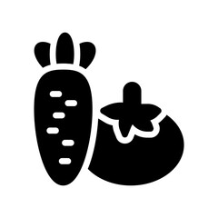 steamed vegetables glyph icon