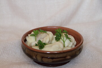 Vareniky, traditional ukrainian food, delicious cuisine