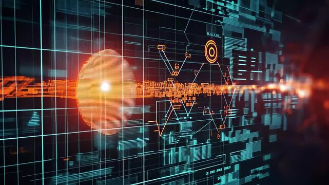 Mathematical data processing visualized with cogs and dynamic digital elements in vivid colors, mathematical data processing over cogs