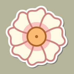 Beautiful simple flowers design. floral plant and nature element natural