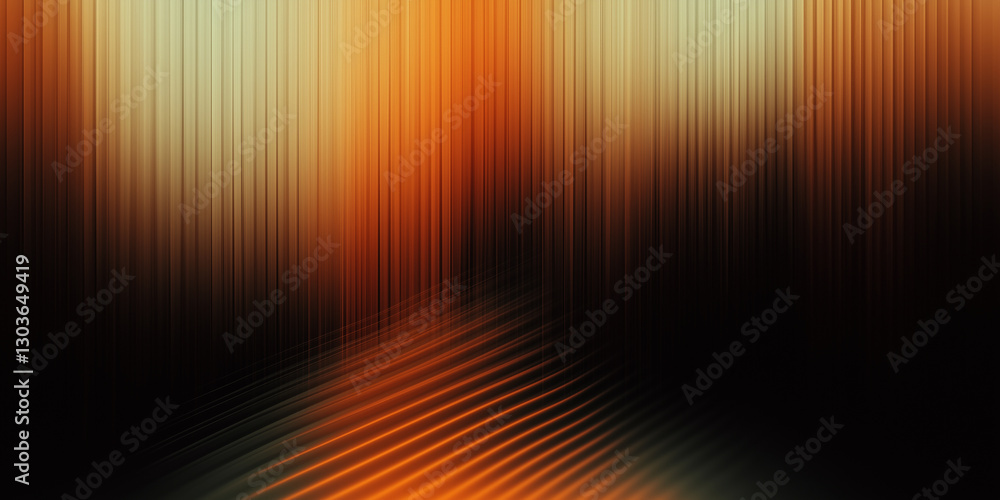 Poster orange and beige stripes creating abstract perspective background