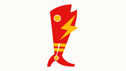 Superhero Leg A bright red leg prosthetic sporting a bold emblem and lightning bolt designs inspiring children to feel powerful and energetic while they move.