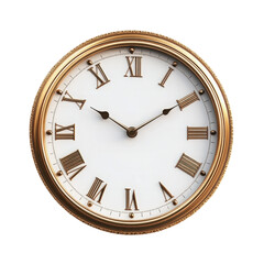 vintage clock isolated on white