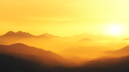 Obraz premium A blurred background with a golden yellow hue. Tranquil - Mountain. Illustration