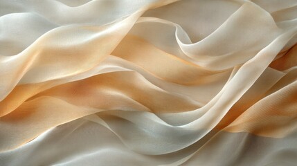 Obraz premium Flowing fabrics with blended colors creating elegant curves and forms