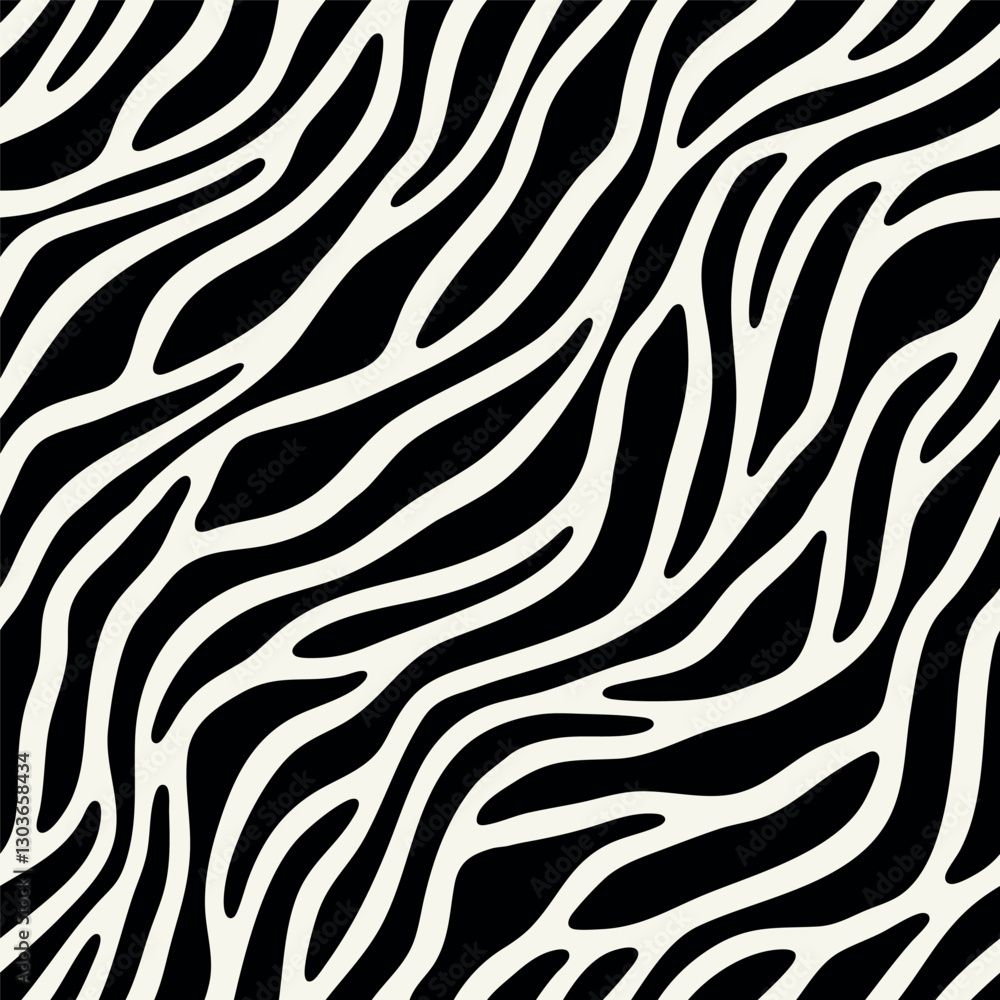 Wall mural vector seamless pattern. free form organic shapes. stylish smooth weaving structure. natural rounded