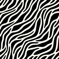 Vector seamless pattern. Free form organic shapes. Stylish smooth weaving structure. Natural rounded spots. Hand drawn abstract background. Can be used as swatch. Monochrome smooth spotty print.