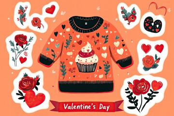Valentine's Day Sweater Illustration