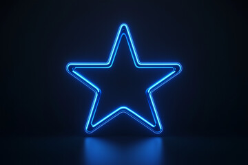 Fototapeta premium Glowing neon sign of a star