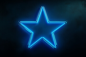 Fototapeta premium Glowing neon sign of a star