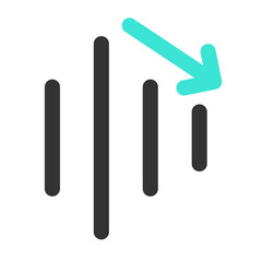 Recording pen black sky blue line icon pack