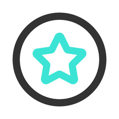 Obraz premium Recording pen black sky blue line icon pack
