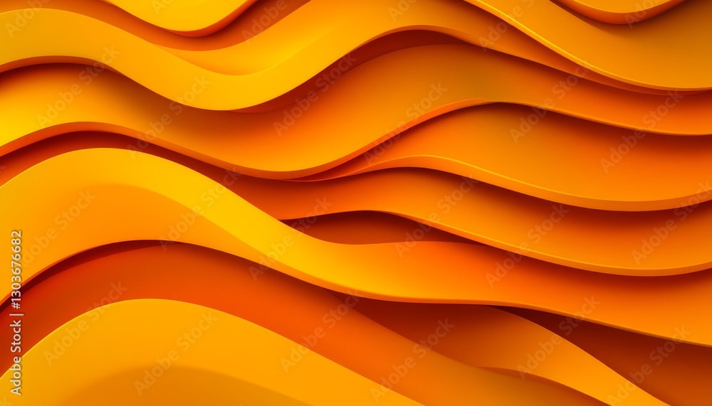 Poster seamless pastel orange and soft buttercup gradient wave texture pattern background, 3d rendering