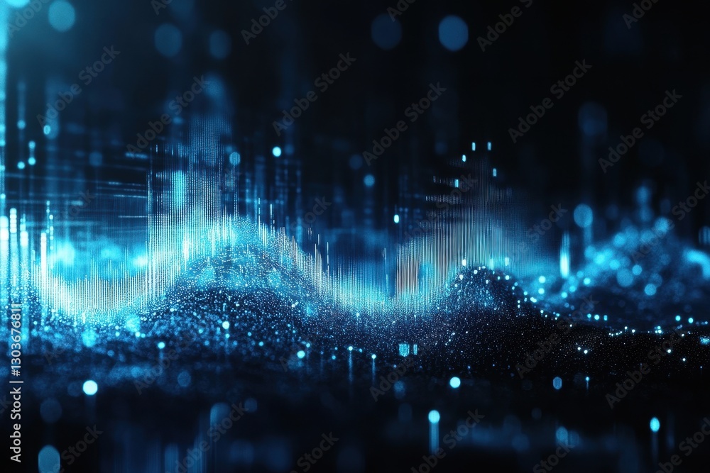 Aufkleber black sound waves create a dynamic and modern visualization of audio frequencies in a dark environme