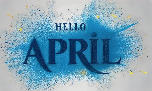 April greeting, graphic design, text