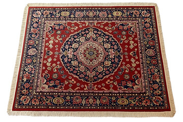 Obraz premium Hand-woven Persian rug isolated on transparent white background