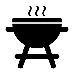 BBQ grill Outline Style Icon Design
