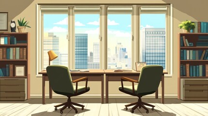 City office interior workspace