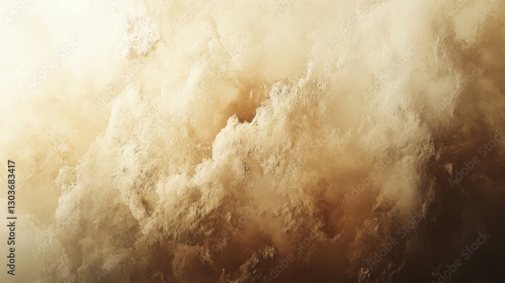 Poster an abstract image featuring layered textured clouds and gradients of colors