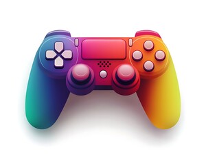 Colorful Gamepad on white background