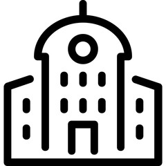 Urban construction outline icon pack