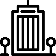 Urban construction outline icon pack