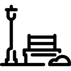 Urban construction outline icon pack