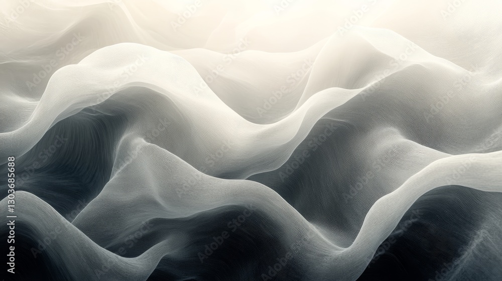 Aufkleber abstract flowing forms create a soft light and shadow effect