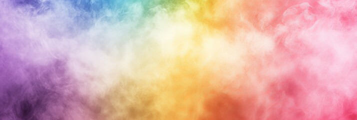 Spectrum Of Color Vibrant Gradient Background With An Ethereal Blend Of Artistic Smoke And Clouds
