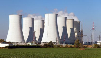 Nuclear power plant, cooling towers - Slovakia