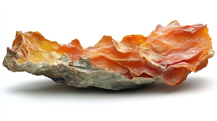 Obraz premium Dried apricot slices on white background