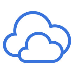 Weather blue outline icon pack
