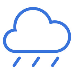 Weather blue outline icon pack