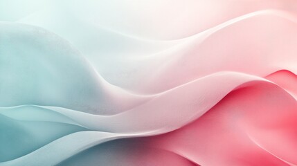 Fototapeta premium Soft flowing fabric in a gradient of blue white and pink