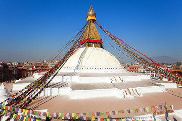 Evening view of Bodhnath stupa - Kathmandu - Nepal
