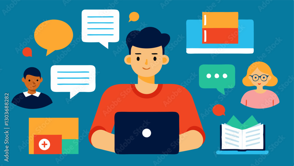 Poster technology for all a student using adaptive technology like a speechtotext app on their laptop while