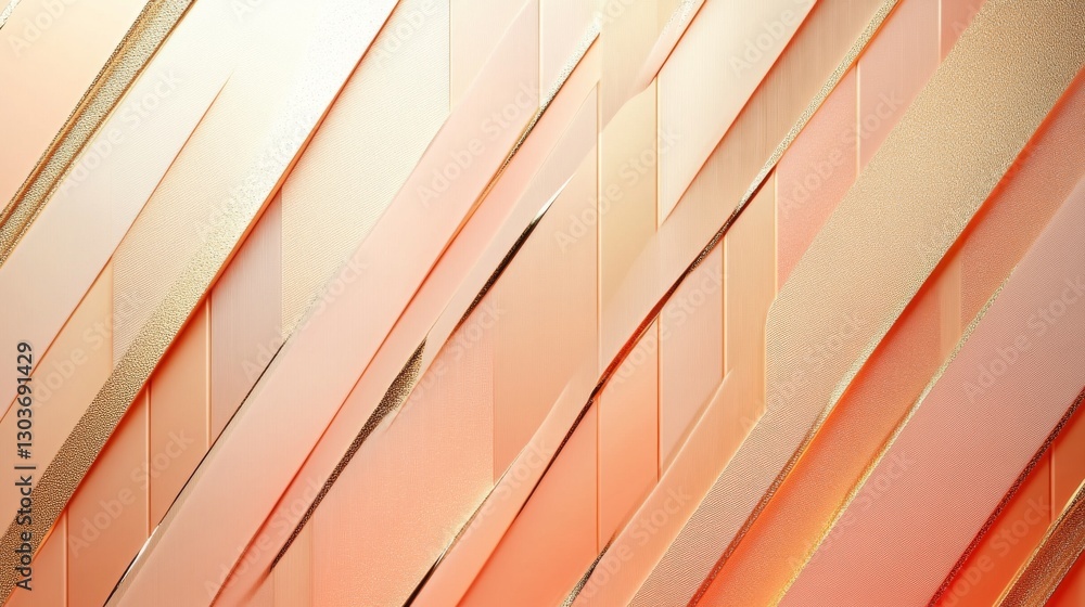 Poster abstract background displays diagonal shapes in various shades of peach