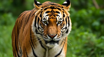 Fototapeta premium Striped Majesty The Bengal Tiger in its Natural Realm