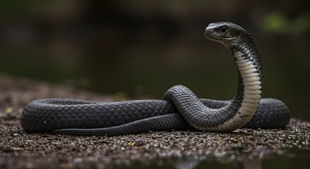 Fototapeta premium The Swift and Venomous The Black Mamba in its Environment