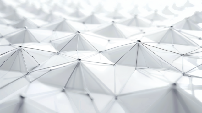 White geometric modern technology design background isolated on white