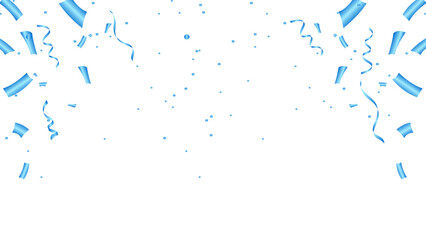 blue confetti party celebration background template