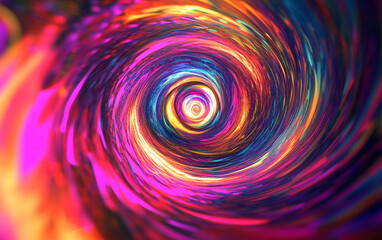 Obraz premium Colorful spiral with a bright pink center