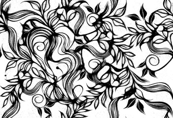 Motivo decorativo con elementi geometrici e floreali – Pattern elegante con dettagli raffinati, perfetto per inviti e decorazioni.