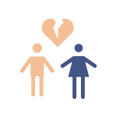 broken heart icons  symbol vector elements for infographic web