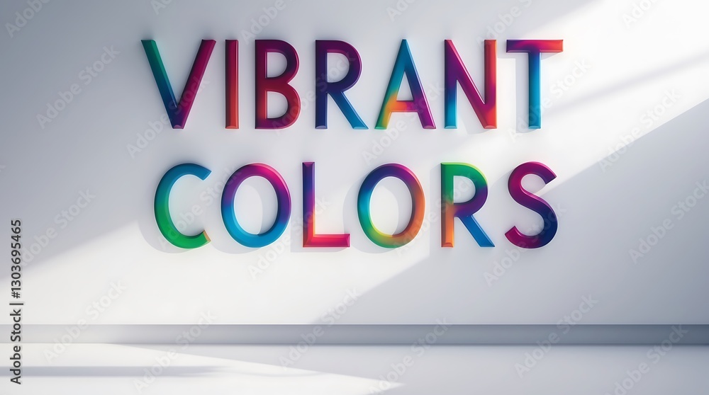 Aufkleber bold typography displaying the phrase colors against a simple background with shadows
