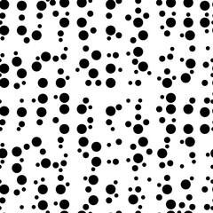 Seamless pattern of bright polka dots on an original background for your design. Vector eps10
