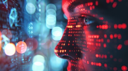 A Sci-Fi Inspired Illustration Of A Human Head