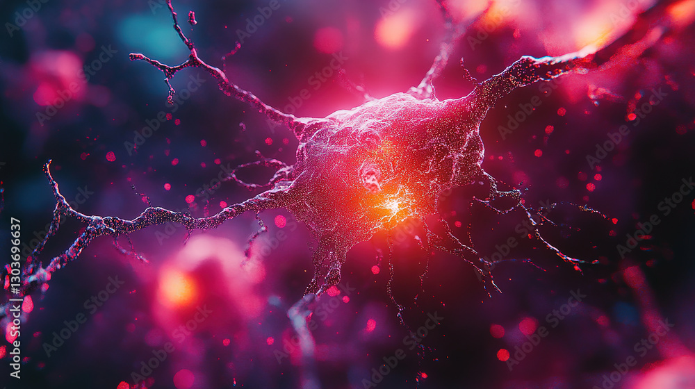 Poster exploring neuronal activity and interconnectivity microscopic level scientific research laboratory s