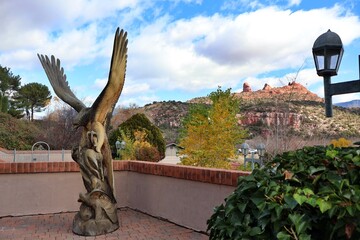 Scenic travel photos of the city center in Sedona, Arizona